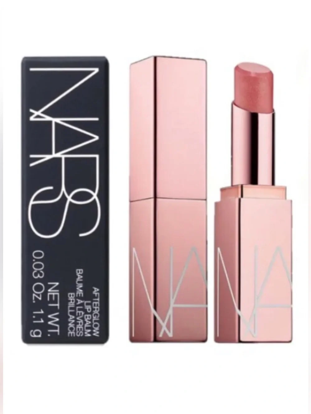 NARS Full Size Afterglow Lip Balm 777 Orgasm, Peachy Pink w Gold Shimmer NEW NIB